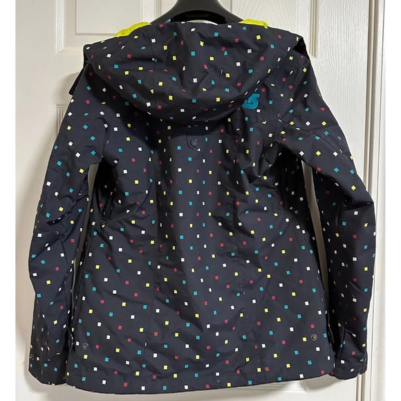BURTON Lush Black Multi Squares Snowboard Ski Jacket, size S - Picture 3 of 3
